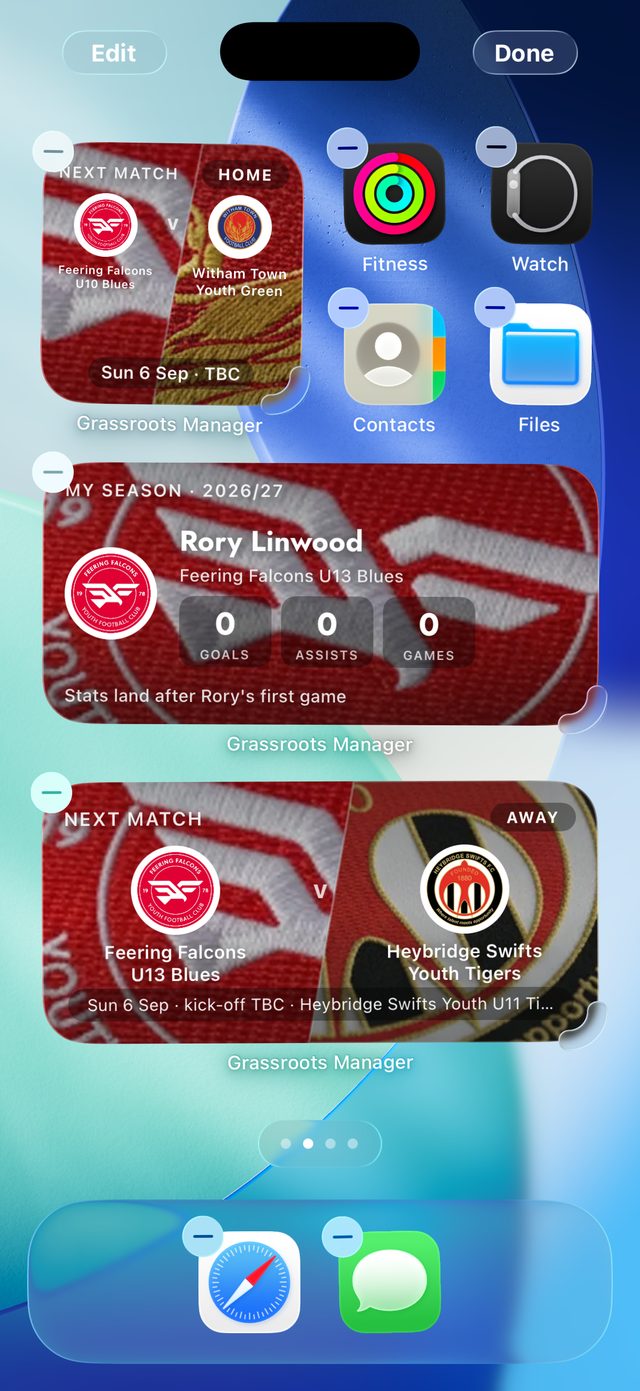 Touch and hold your Home Screen
