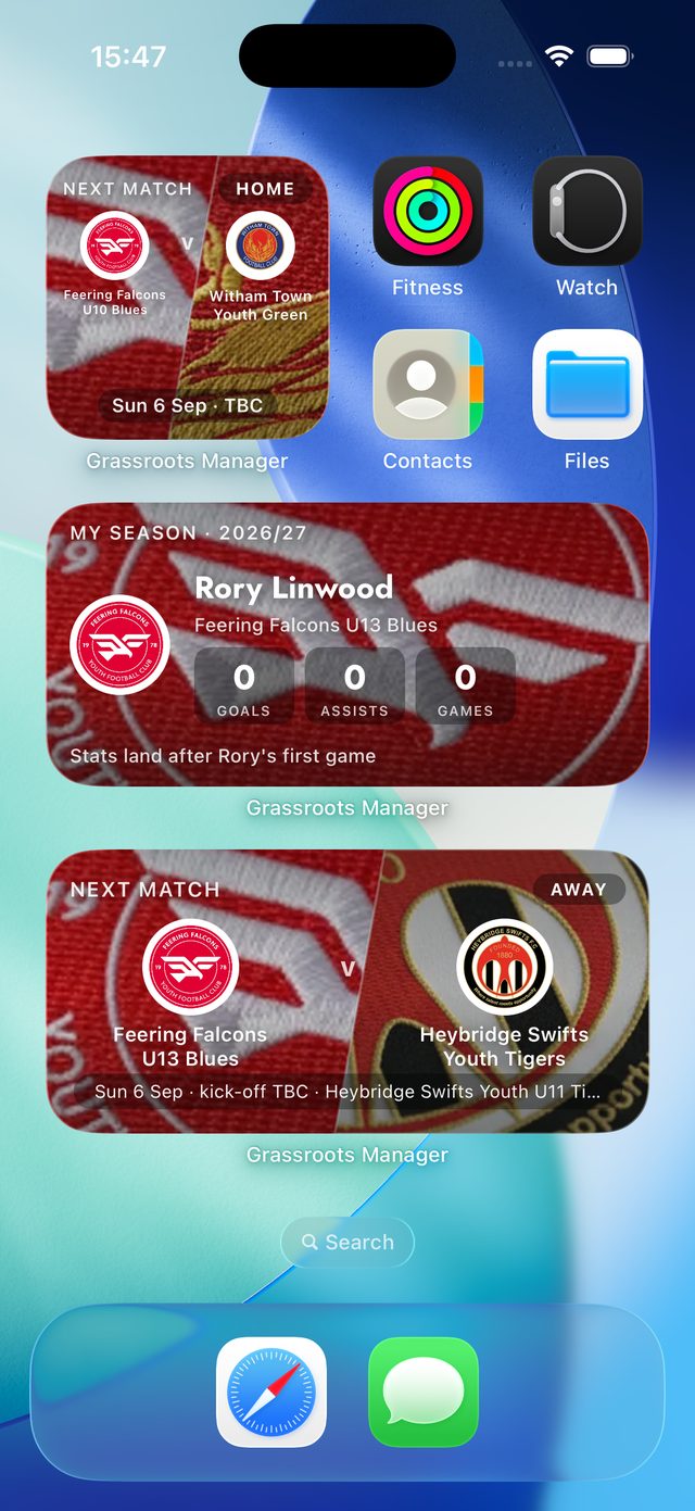 One widget each